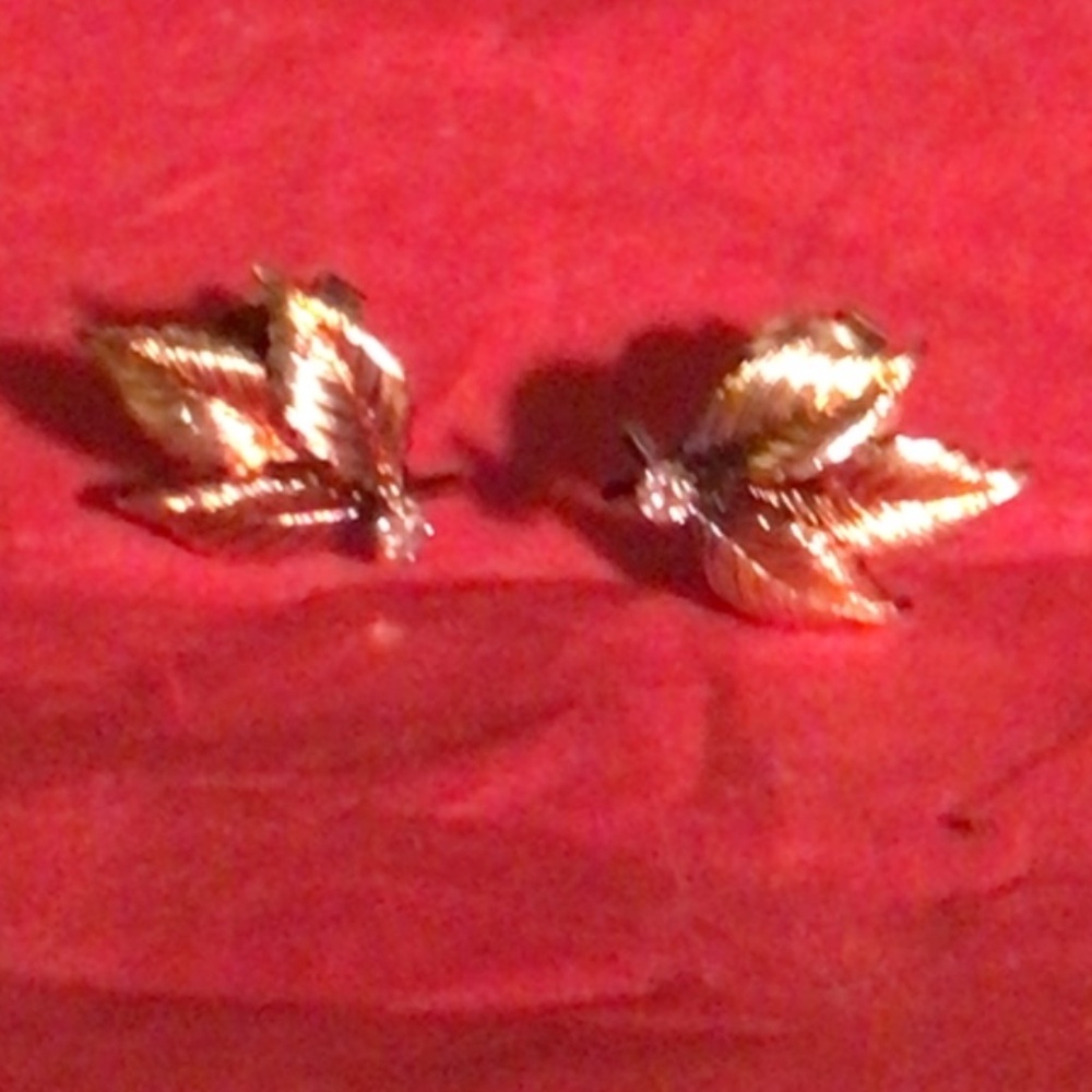 3 leaf 14kyg earrings